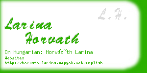 larina horvath business card